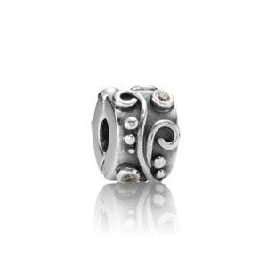 Pandora swirly clip charm